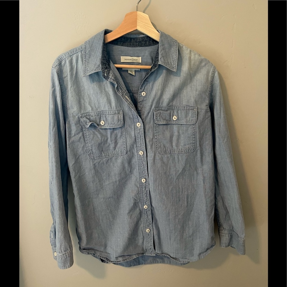 Treasure & Bond boyfriend denim shirt
